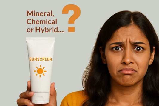 Difference between Mineral, Chemical, & Hybrid Sunscreen & Which One Should You Choose?