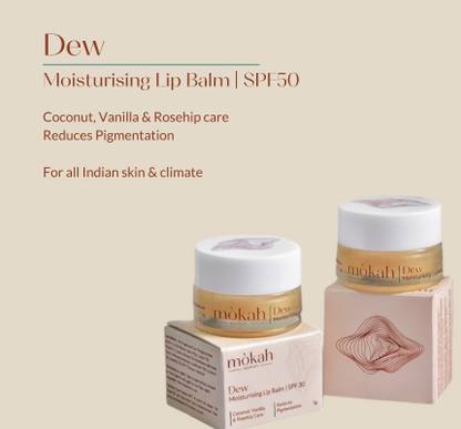 Dew Non-Tinted Lip Balm with SPF 30 - Pack of 2 (New)